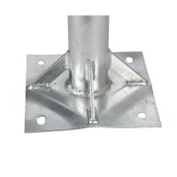 Standfuß Stahl 100cm Rohr Ø60 mm, verstrebt