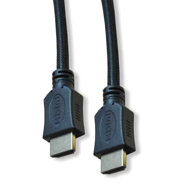 Kabel HDMI Nylon Stecker-Stecker 2m