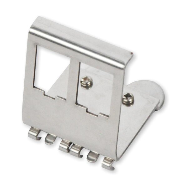 Hutschienenadapter 2 Ports für Keystone Edelstahl