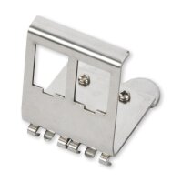 Hutschienenadapter 2 Ports für Keystone Edelstahl