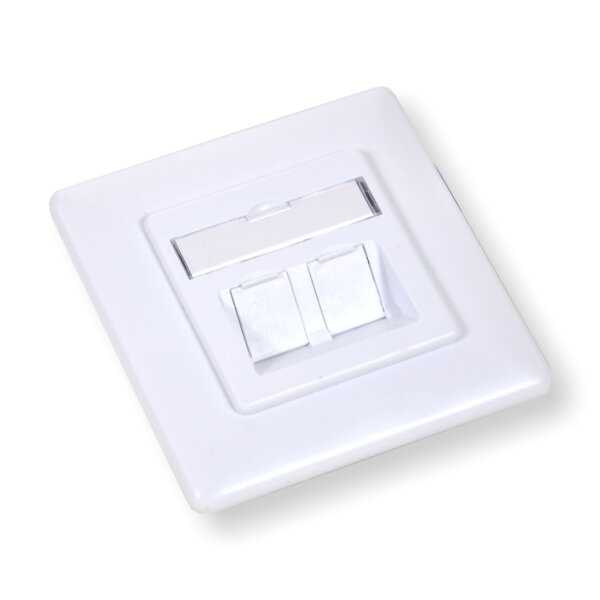 Keystone Leerdose für 2 Module Unterputz reinweiß