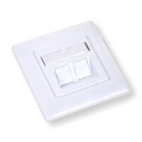 Keystone Leerdose für 2 Module Unterputz reinweiß