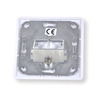 Keystone Leerdose für 2 Module Unterputz reinweiß