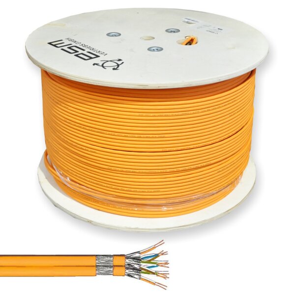 NW-Kabel Duplex, ESM-Z,  4x2xAWG23 500m orange