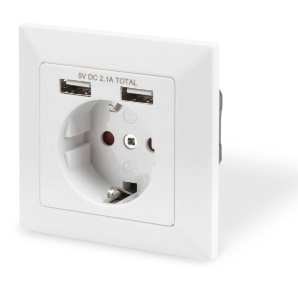 DIGITUS Steckdose UP mit 2 USB Ports
