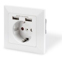 DIGITUS Steckdose UP mit 2 USB Ports