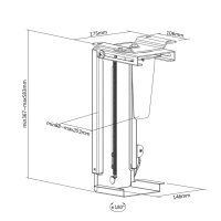 DIGITUS PC-Halterung für Schreibtisch, schwarz