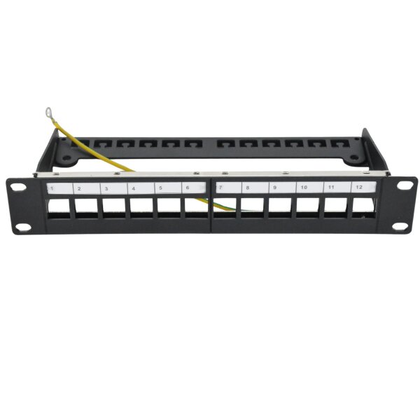 Keystone 12 Port Leerpanel 1HE 10"