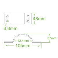 Mastschelle MS 42 Koscom für Rohre 40-42mm