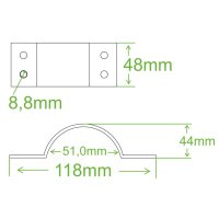 Mastschelle MS 50 Koscom für Rohre 48-50mm