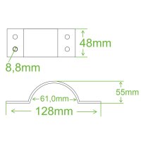 Mastschelle MS 60 Koscom für Rohre 58-60mm