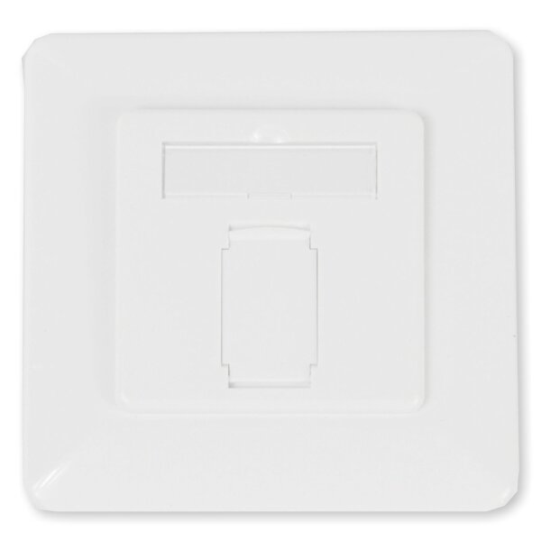 Koscom Netzwerkdose CAT6A 1 Port incl Abdeckplatte