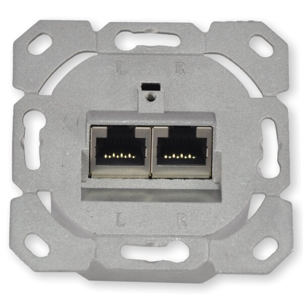 Koscom Netzwerkdose CAT6A horizontal 2x RJ45