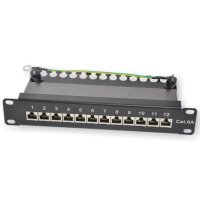 Koscom Patchpanel CAT6A 12 Port 1 HE 10"