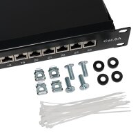 Koscom Patchpanel 19" 1HE CAT6A 24-fach Schwarz