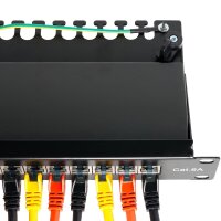 Koscom Patchpanel 19" 1HE CAT6A 24-fach Schwarz
