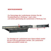 Koscom Fachboden ausziehbar 19" 1HE 35cm schwarz