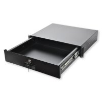 Koscom Schublade 19" 2HE, schwarz, absperrbar