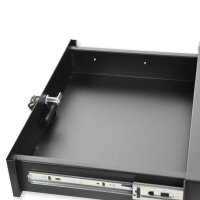 Koscom Schublade 19" 2HE, schwarz, absperrbar