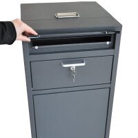 Paketbox P03 Bodenmontage 40x40x96cm anthrazit