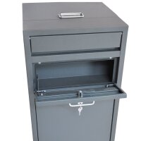 Paketbox P03 Bodenmontage 40x40x96cm anthrazit