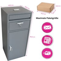 Paketbox P03 Standmontage 40x40x96cm anthrazit