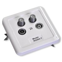 Rogetech Antennendose 4-f. Twin RG004-T