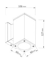Wandleuchte Aigostar IP65 GU10 Weiß Single-SQ