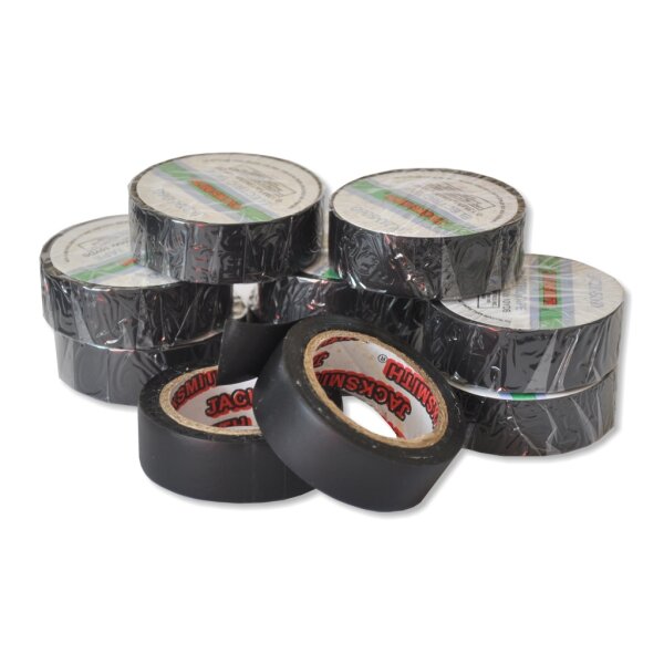 Isolierband schwarz, 10er Pack, 10x10m