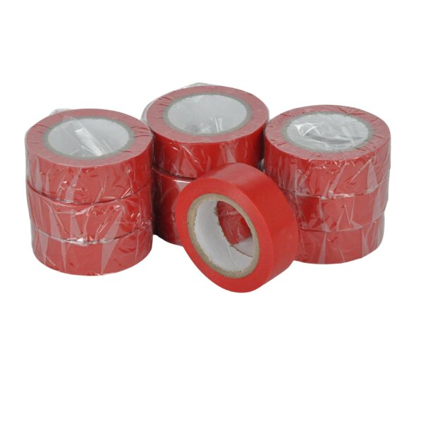 Isolierband rot, 10er Pack, 10x10m