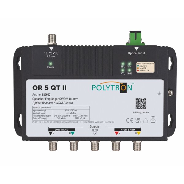 Polytron OR 5 QT II Optischer Empfänger Quattro