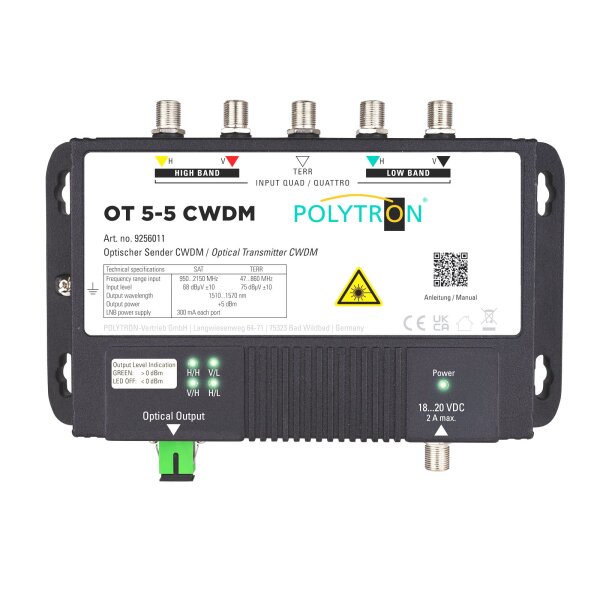 Polytron OT 5-5 CWDM Optischer Sender 1 Satellit