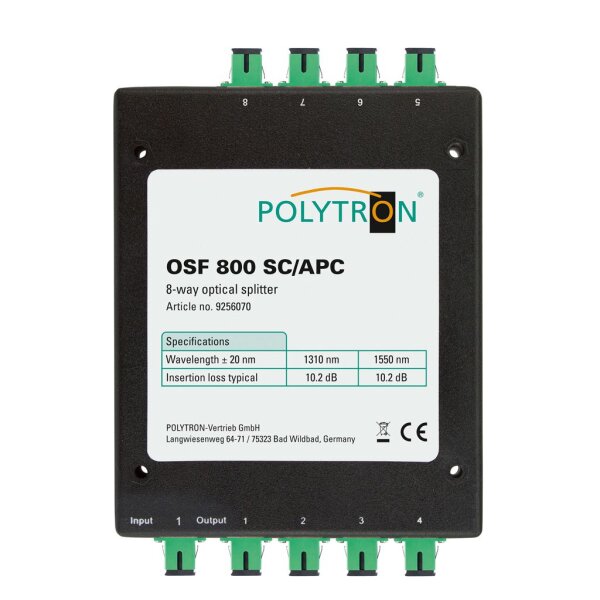 Polytron OSF 800 SC/APC Optischer Verteiler 8x
