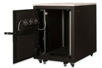 Serverschrank schallisoliert 17HE mit Holzdekor