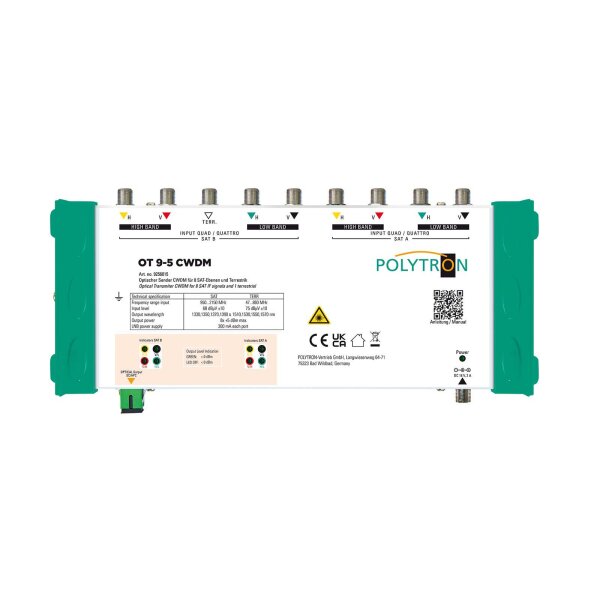 Polytron OT 9-5 CWDM Optischer Sender 2 Satelliten