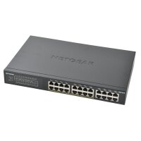 NETGEAR GS324P 24-Port Gigabit PoE+ Switch Unmanaged, 16x PoE+, 190W, Schwarz