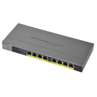 NETGEAR GS108PP 8-Port PoE+ Gigabit Switch Unmanaged, 123W, Rackmontage