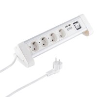 Steckdosenleiste Tisch/Office weiß 4-fach mit 2x...