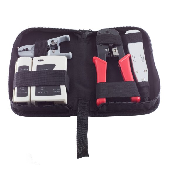 Werkzeugset Netzwerk 4-teilig mit Tasche