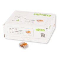 WAGO Klemme 2polig 4mm² Compact 100 Stck (221-412)