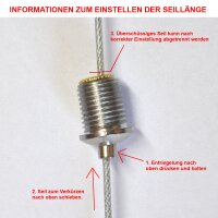 Feuchtraumleuchte SJ-SDF Seilabhängung Set