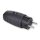 Schutzkontaktstecker 230V/16A schwarz IP 44