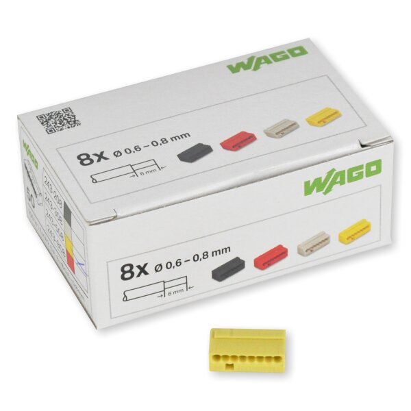 WAGO Klemme Micro 8polig 50 Stck (243-508) gelb