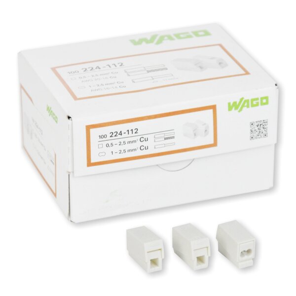 WAGO Leuchtenklemme 2-pol 100 Stck (224-112)