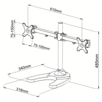 DMP LCD 351-D Tischhalter Stand schwarz