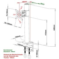 DMP LCD 480 S Tischhalter schwarz