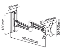 DMP LCD 302 Wandhalter silber
