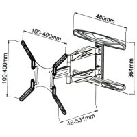 DMP PLB 171 M-LW Wandhalter schwarz