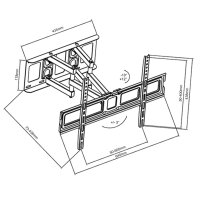 LCD TV-Halter HF 19-L schwarz